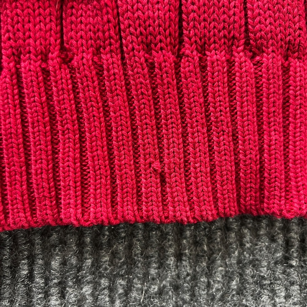 VTG J. Crew Oarsman Men's Small Red Cable Knit Cotton Crewneck Sweater Ribbed - Picture 3 of 9